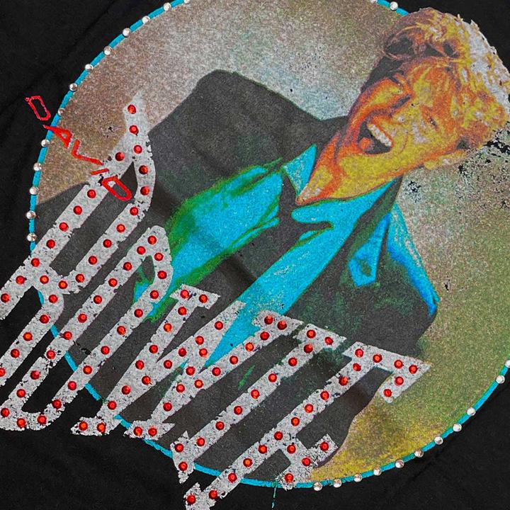 Image du produit David Bowie Unisexe Adulte 83 Vintage Embelli T-shirt (L)
