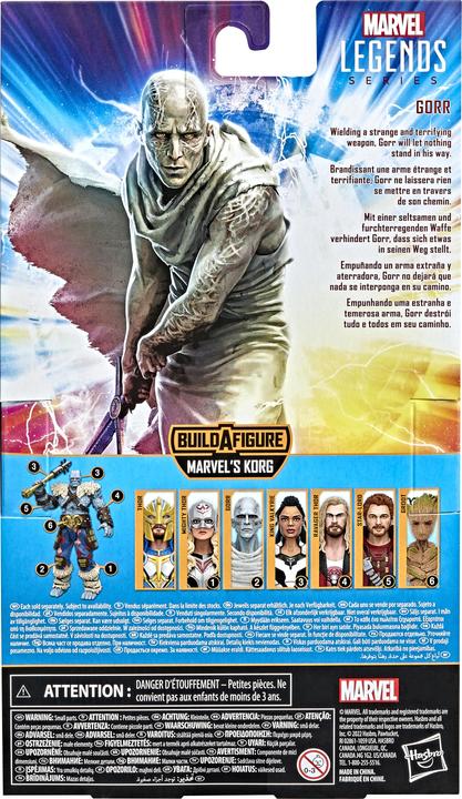 Actual product image Hasbro Marvel Legends Thor: Love and Thunder 15 cm tall Gorr action figure to collect, 3 accessories, 1 Bu