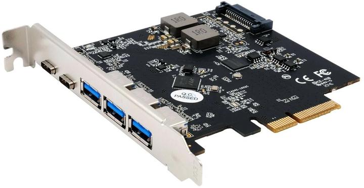 Exsys Carte PCIe (x2) GmbH USB 3.2 Gen2 à 5 ports (connecteurs 3A+2C)