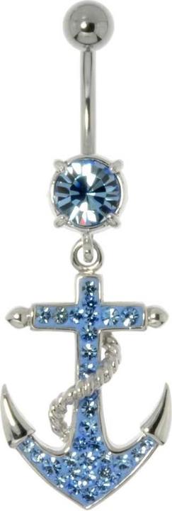 Actual product image Bijouteria Bellypiercing (Stainless steel, Brass, Crystal)