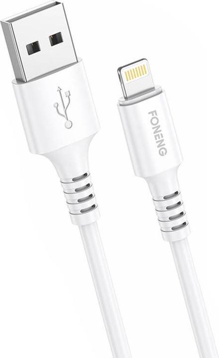 Foneng Cable USB to Lightning, x85 iPhone 3A Quick Charge, 1m (white) (1 m)