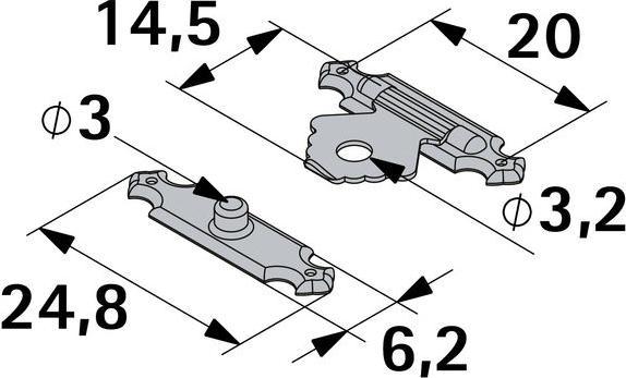 Produktbild Hettich Schatullenverschluss 18 x 25 mm