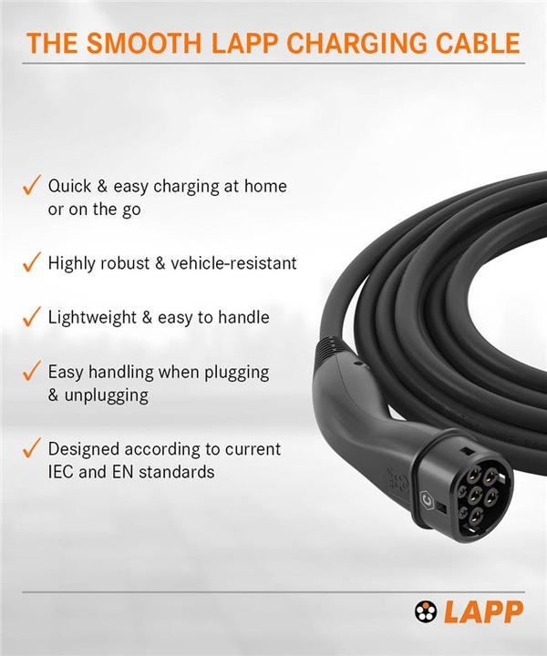 Actual product image Lapp Mobility Charging cable (Type 2, 22 kW, 32 A, 10 m)