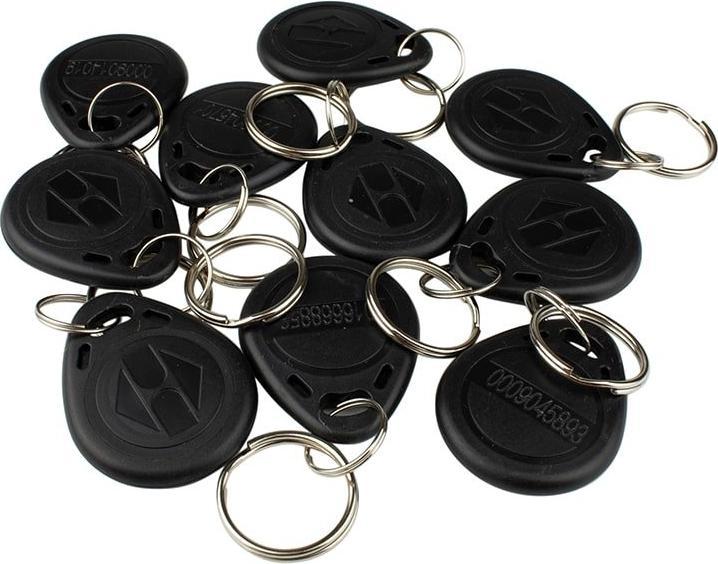 Image du produit JTI 10 x 125 kHz RFID-Smart-Tag - Noir (Carte clé)