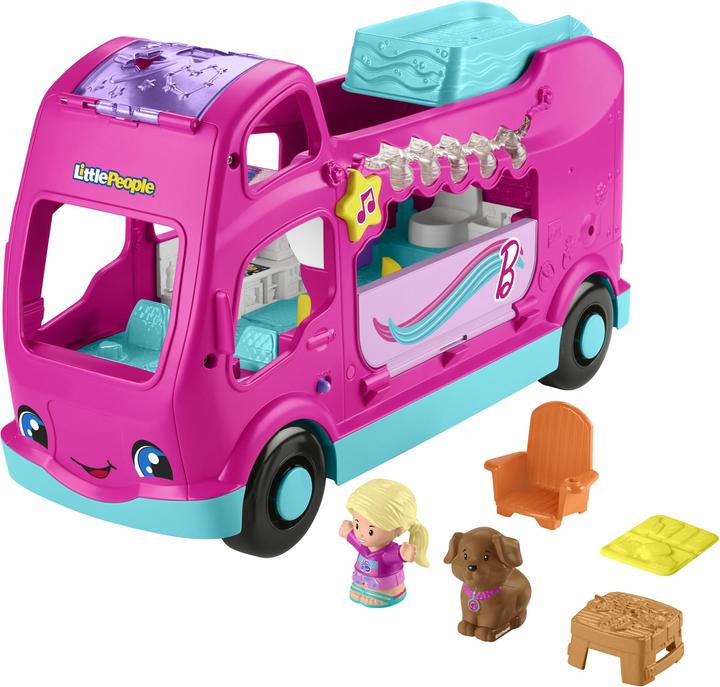 Image du produit Fisher-Price Little People Barbie Little Dreamcamper Set de jeu avec lumières et sons, 2 figurines (85)