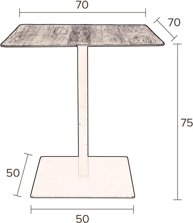 Actual product image Dutchbone Braza (70 x 70 x 75 cm)