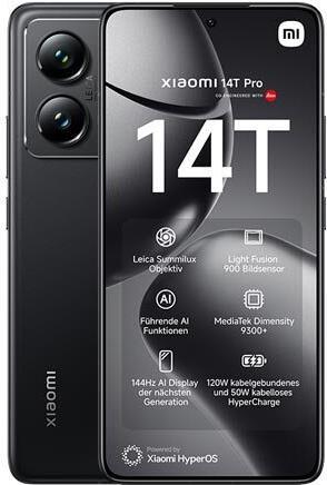 Produktbild Xiaomi 14T Pro (512 GB, Titan Black, 6.67", Dual SIM, 50 Mpx, 5G)