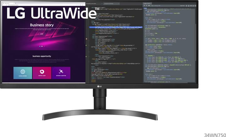 Actual product image LG 34WN750-B (3440 x 1440 pixels, 34")