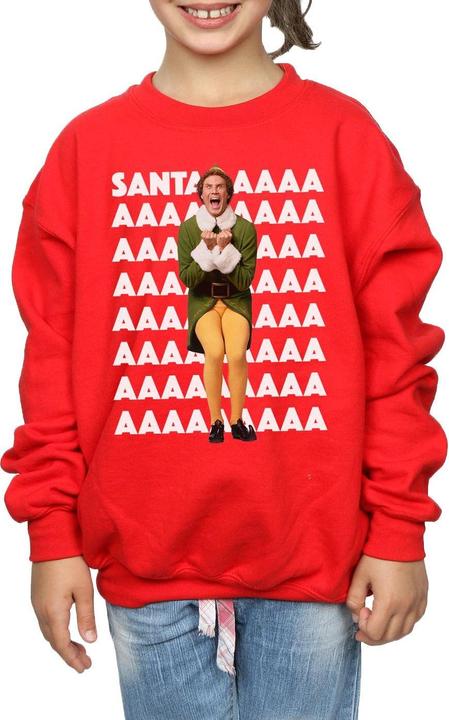 Immagine prodotto Elf Buddy Santa Scream Felpa Ragazze (140, 146)