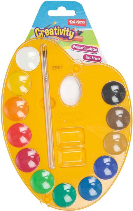 Actual product image Painting palette 12 colours and brushes
