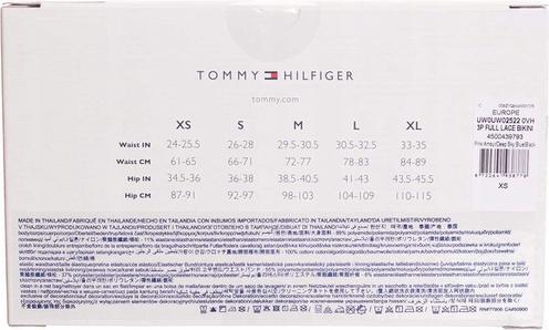 Produktbild Tommy Hilfiger Damen 3P Full Lace Bikini Style Unterwäsche, Pink Amour/Deep Sky Blue/Black, M (M)