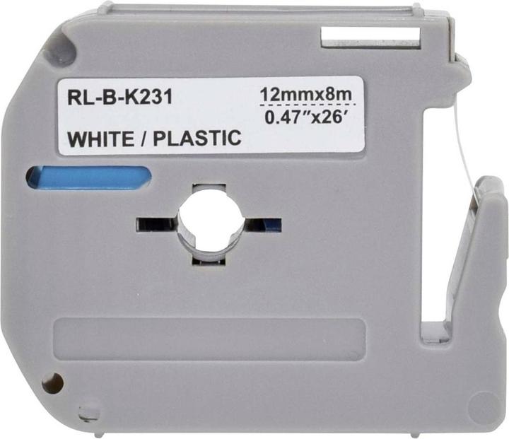 Actual product image Renkforce RF-LT-BMK231 compatible ribbon replaces Brother M-K231 plastic (1.20 cm, Grey)