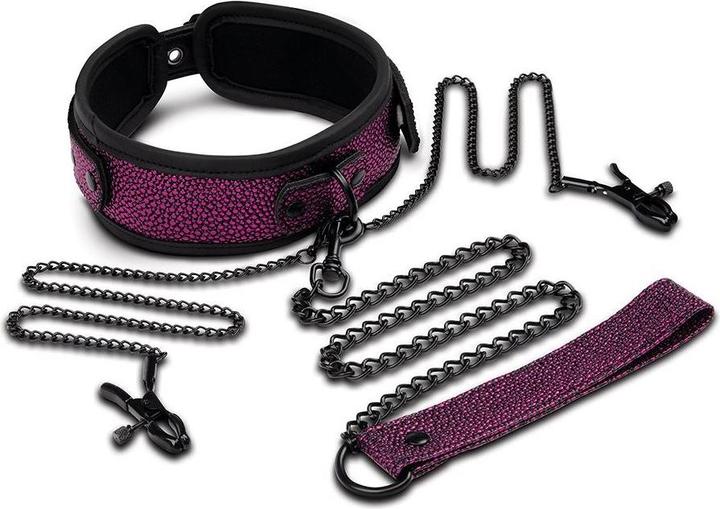 Xgen Products Whipsmart Dragon's Lair Halsband, Leiband & Tepelklemmen Set
