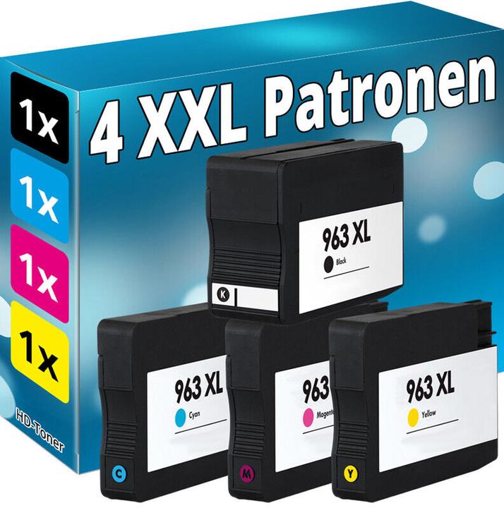 Produktbild Druckfuxx 4x Patronen für HP 963 XL OfficeJet Pro 9010 9012 9014 9015 9016 9019