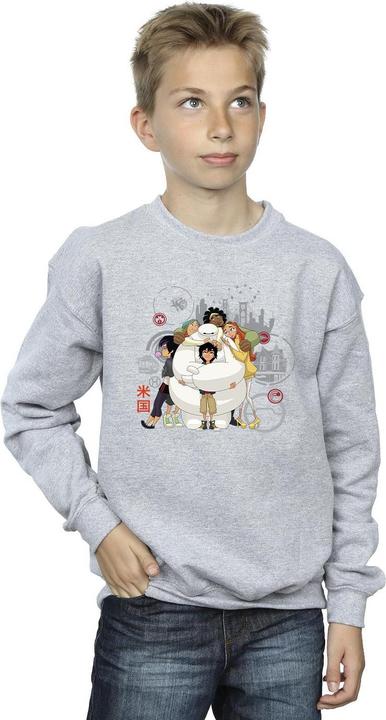 Actual product image Disney Boys Big Hero 6 Baymax Group Hug Sweatshirt (140, 146)