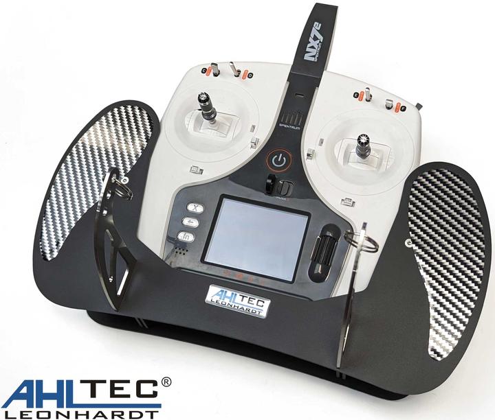 Immagine prodotto AHLtec Console del trasmettitore Spektrum NX7e nera con staffa standard per la console del trasmettitore