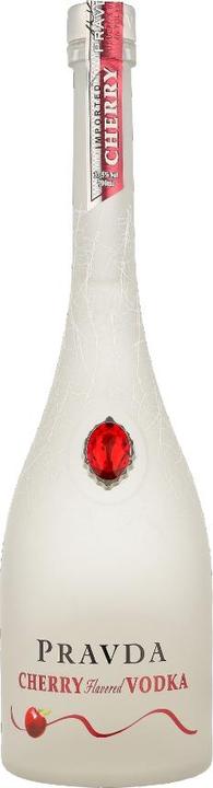 Actual product image Prada Pravda CHERRY Flavoured Vodka 37,5% Vol. 0,7l
