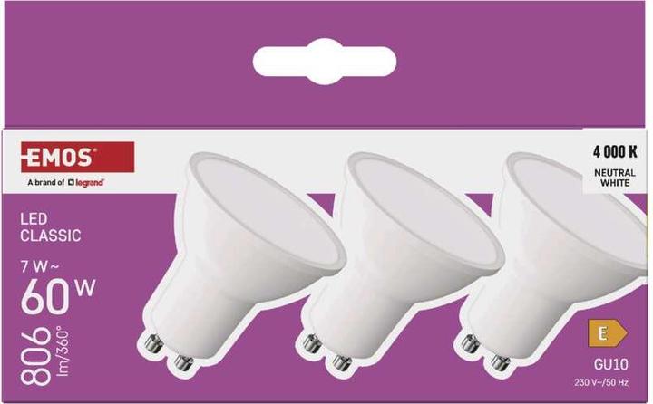 Image du produit Emos Classic (GU10, 7 W, 806 lm, 3 x, E)