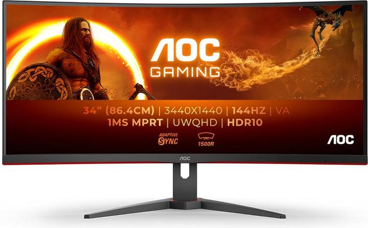 Actual product image AOC CU34G2XE/BK (3440 x 1440 pixels, 34")