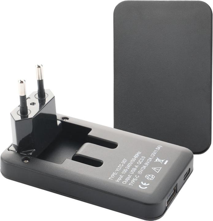 Immagine prodotto Offgridtec 2 pezzi. Caricabatterie USB Extra Slim Power Bank Doppia Porta USB-A USB-C Nero 30W (30 W)