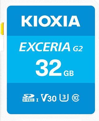 Actual product image Kioxia Exceria G2 SD Card 32GB (32 GB, microSDHC, U3, UHS-I)