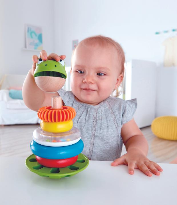 Actual product image Hape Stacking Frog