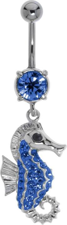 Bijouteria Bauchpiercing (Chirurgenstahl 316L, Kristall, Messing rhodiniert)