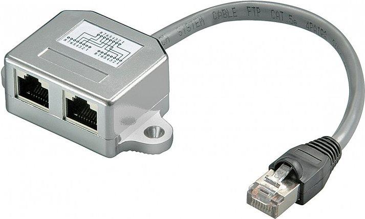 Actual product image Goobay Cable Splitter (Y-Adapter) (F/FTP, CAT5, 0.15 m)