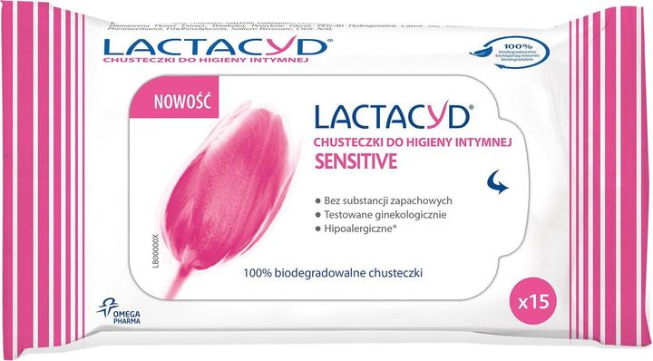 Image du produit Lactacyd Lingettes sensibles pour l'hygiène intime 1p.-15pcs (Lingettes intimes)