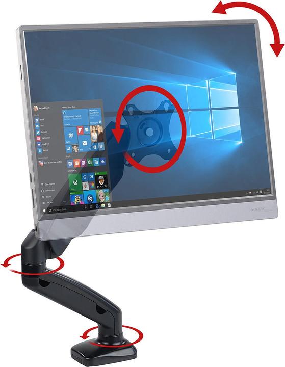 Actual product image General Office Gas-sprung monitor swivel arm (Table, 31.89")
