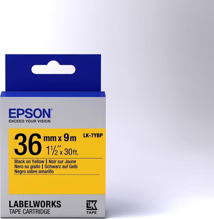 Produktbild Epson Etikettenkassette Lk-7ybp (3.60 cm, Gelb, Schwarz)
