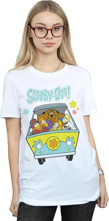 Actual product image Scooby Doo Womens/Ladies Mystery Machine Group Cotton Boyfriend T-Shirt (XL)