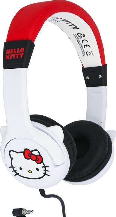 Actual product image OTL Technologies HK1180 Hello Kitty Kids Wired Headphones with Ears in Red and White
