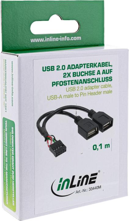 Actual product image InLine USB 2.0 adapter cable (0.20 m)