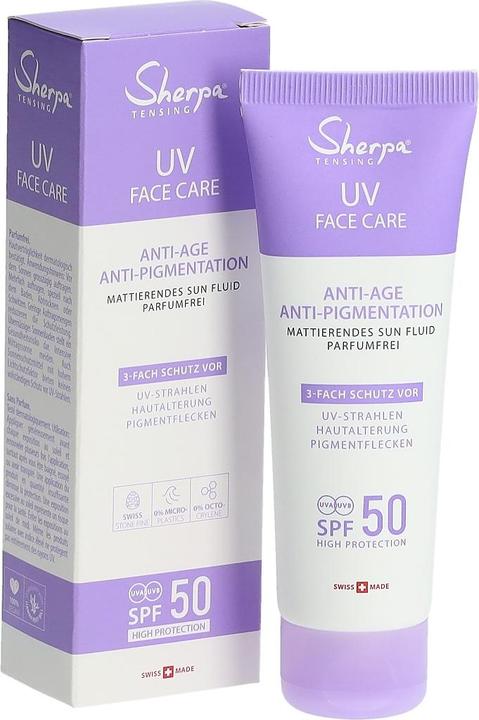 Produktbild Sherpa Tensing Sun Fluid Anti-Aging SPF 50 (Sonnengel, SPF 50, 50 ml, 68 g)