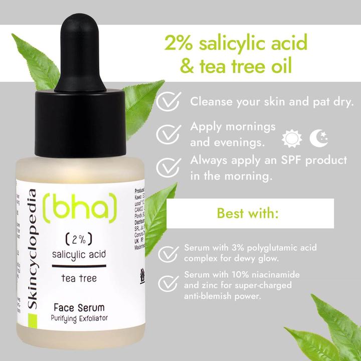 Image du produit Skincyclopedia 2% d'acide salicylique + huile de théier (30 ml)