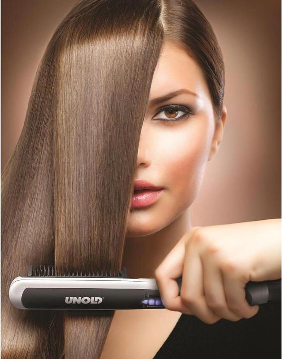 Actual product image Unold Hairbrush 87450 Black, white (Straightening iron)
