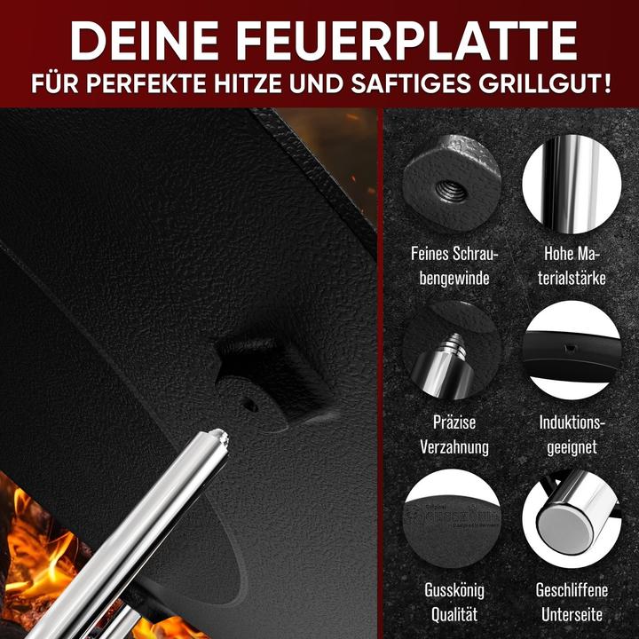 Produktbild Gusskönig Gusseisen Feuerplatte (45cm)