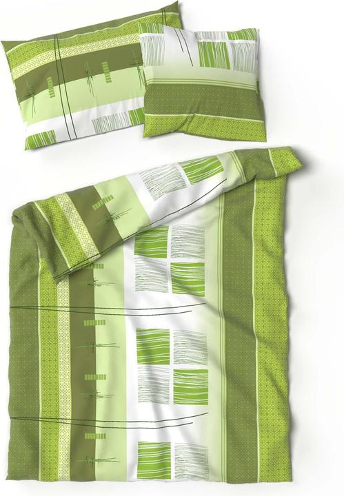 Produktbild Lotus Bettwaren Bettwäsche Jersey Amalfi grün (Kopfkissenbezug, 50 x 70 cm)