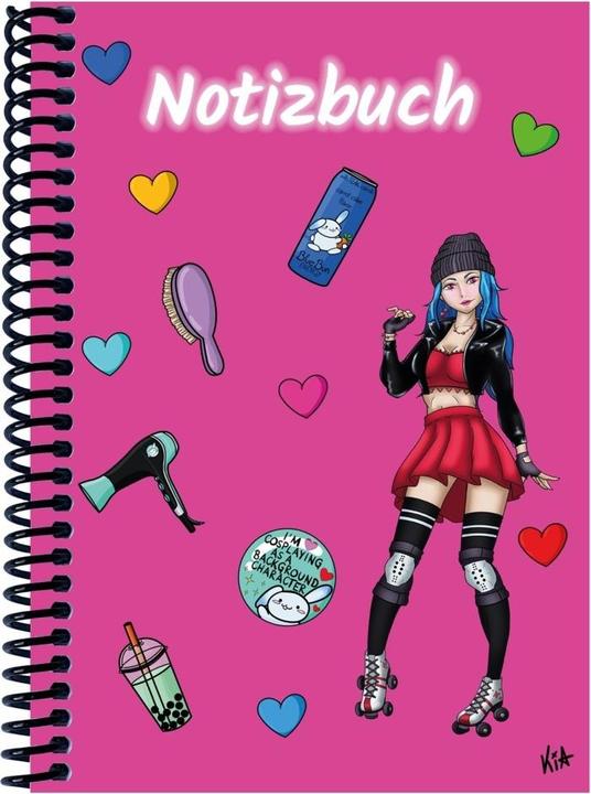 Image du produit A 5 Carnet de notes Manga Enora, rose, pages blanches (A5)