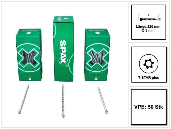 Actual product image Spax Cylinder head screws (50 Screws per piece)