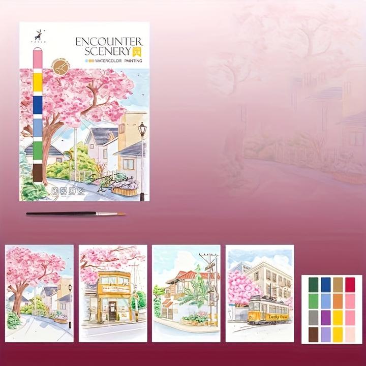 Immagine prodotto Activity Board Kit di pittura ad acquerello: tema relax fai da te, colori ad acquerello, adulti principianti, arti