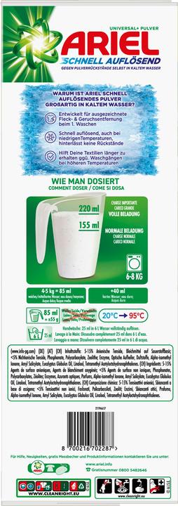 Produktbild Ariel Waschpulver 90 Waschladungen Universal+ (90 Waschgänge, Pulver)