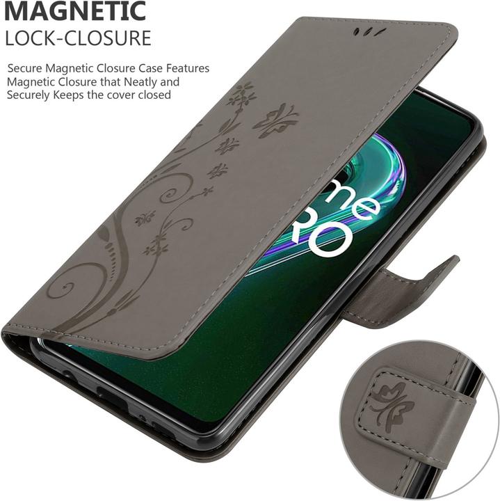 Immagine prodotto Cadorabo Custodia a libro floreale per Realme 9 5G / 9 PRO / V25 / Q5 / OnePlus Nord CE 2 LITE 5G (Vivo V25, Realme 9 Pro+, OnePlus Nord CE 2 Lite 5G)