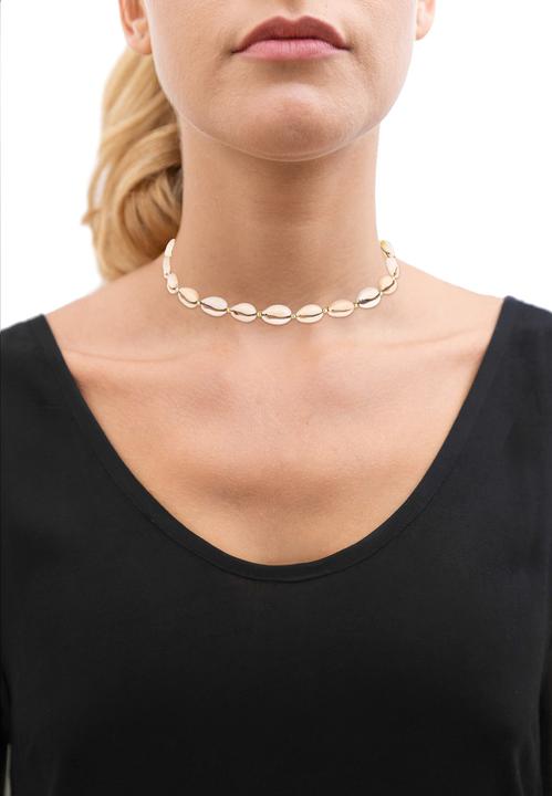 Produktbild Elli Choker, Muschel (Muschel, 925 Sterling Silber vergoldet, No stone, Nylon, 36 cm)