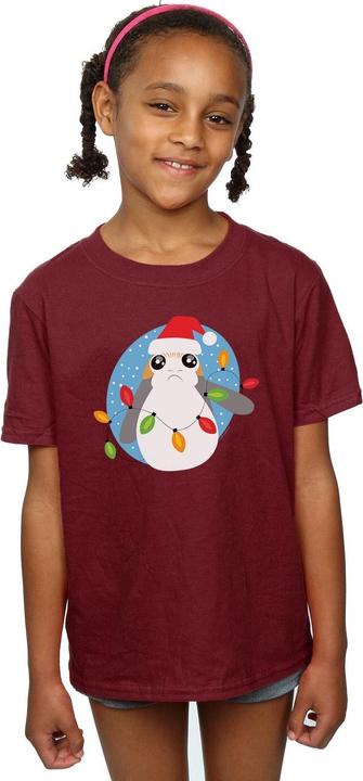 Produktbild Star Wars The Last Jedi Porg Christmas Lights TShirt Mädchen (152, 158)