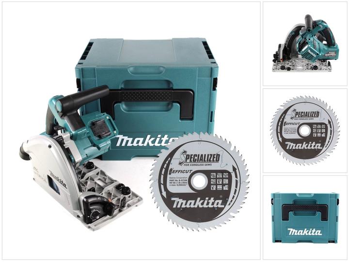Produktbild Makita DSP 600 ZJ Akku Tauchsäge 36 V (2x 18 V) Brushless + EFFICUT Kreissägeblatt + Makpac - ohne A