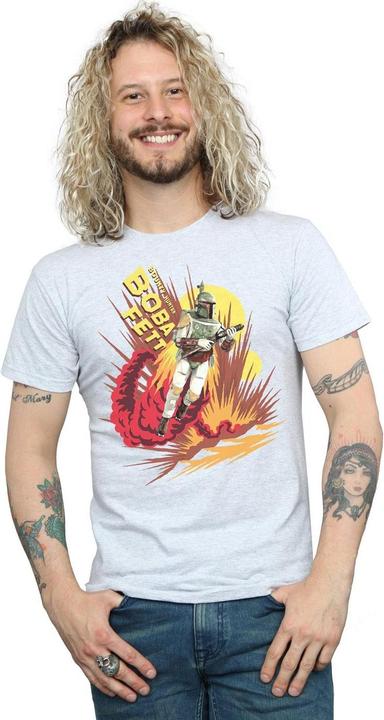 Actual product image Star Wars Mens Boba Fett Rocket Powered T-Shirt (XL)
