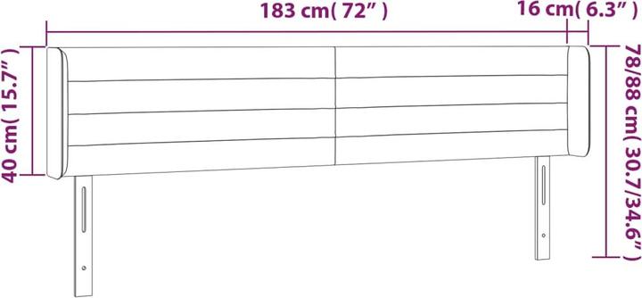 Actual product image VidaXL Nathanael (183 x 16 x 88 cm)