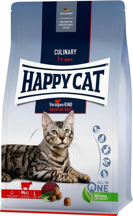 Happy Cat Trockenfutter Supreme Culinary Voralpen-Rind, 1.3 kg (Adult, 1 Stk., 1300 g)